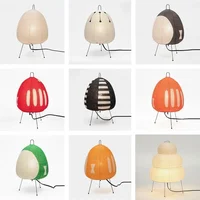 Wabi-sabi Designer Rice Paper LED Table Lamp Stand Light Living Room Bedroom Decor Art Desk Light Atmosphere Tripod Bedside Lamp 1