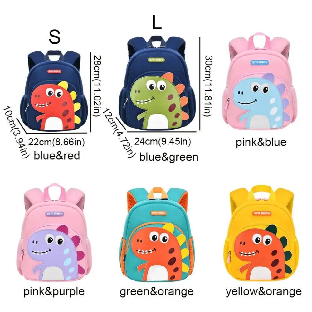 Cartoon Dinosaur Kindergarten Backpack Adjustable Waterproof Student Schoolbag Reflective Large Capacity Children School Bag 6