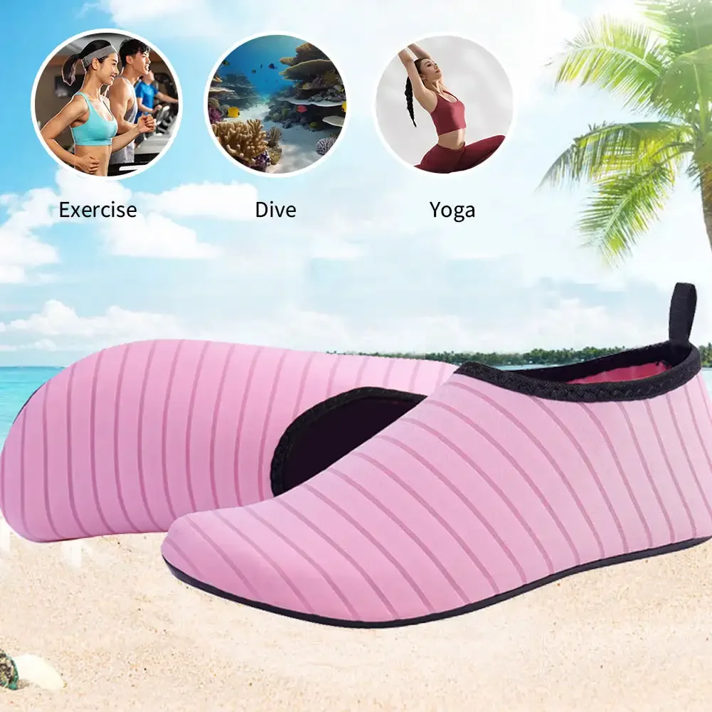 Quick Dry Water Shoes Rubber Sole Diving Shoes Unisex Beach Swimming Diving Socks Non-Slip Seaside Surfing Adult Kids Socks