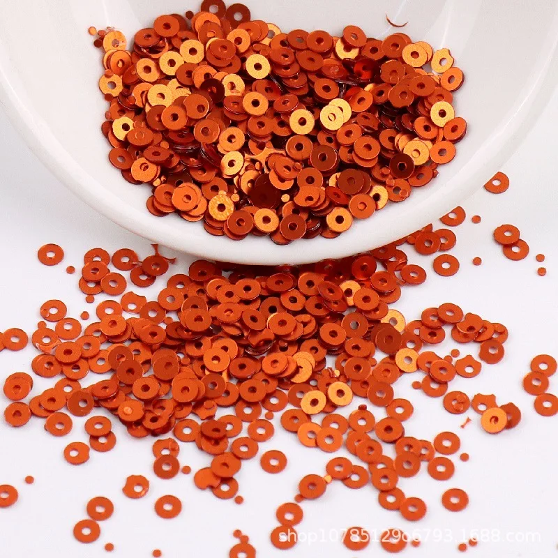 Sequin Embroidery Accessories 5g 2mm 3mm 4mm PVC French Matte Round Sequins Loose Cup Sequins Paillettes Glitter Jewelry Making DIY Sewing Nail Art Craft