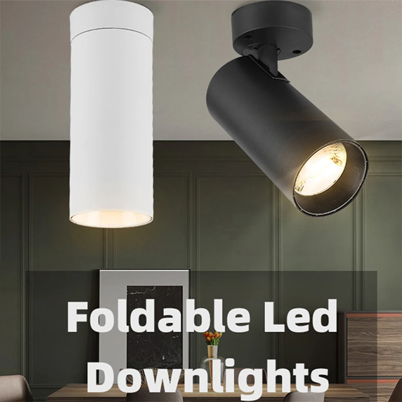 Focos LED para techo, COB de 220v, 7/10/15/40W, accesorio de iluminación plegable para tienda y hogar|Focos LED| -