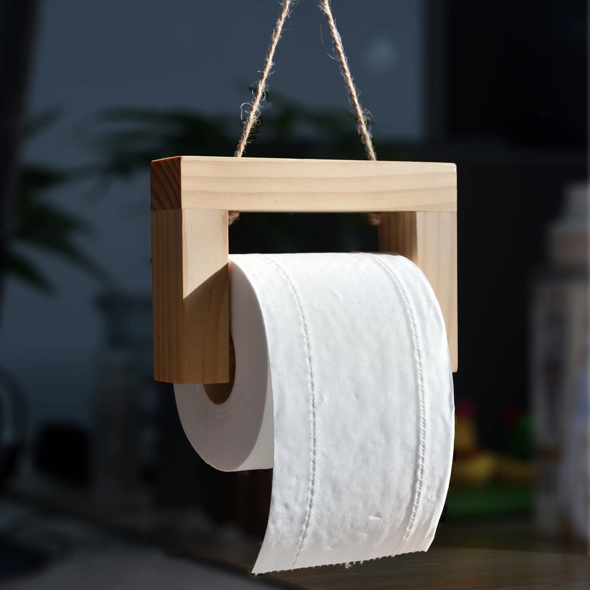 Wooden wall mounted paper towel holder Roll paper retro vertical paper  towel holder Convenient toilet Nordic holder - AliExpress