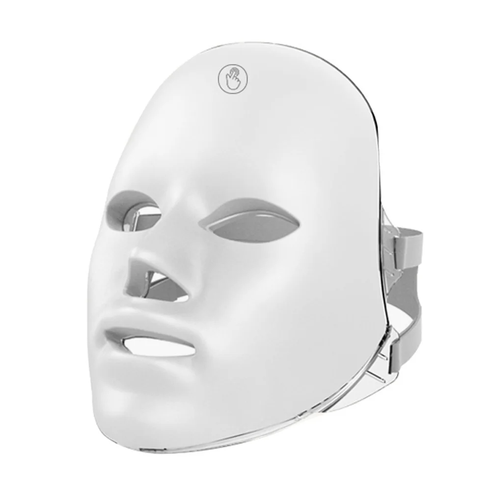 מסיכת פנים LED לטיפול באור 7 צבעים מסיכת טיפול באור להתחדשות העור להתחזקות לטיפול באקנה וקמטים להבהרת העור