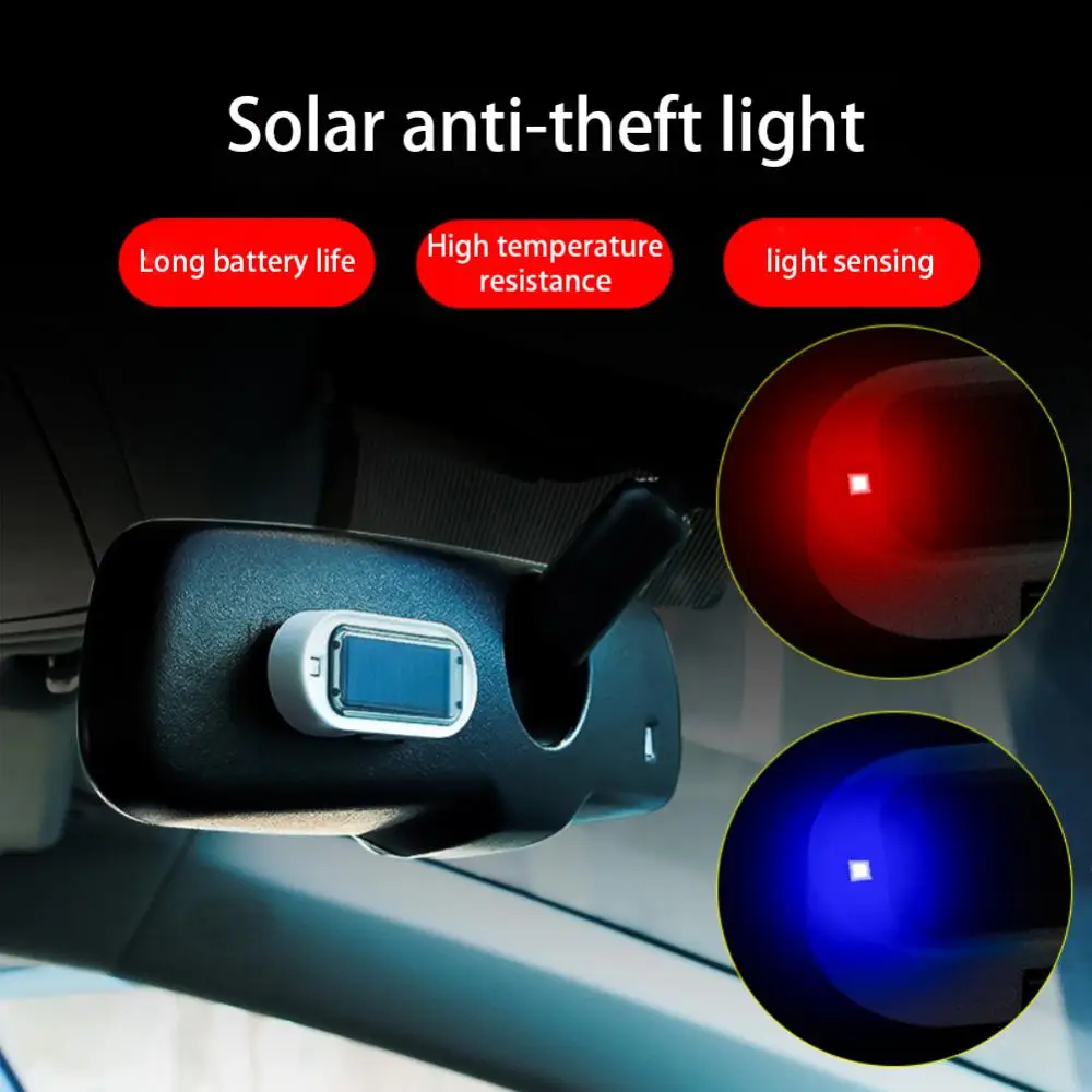 Solar Power Schnuller Auto Alarm Rot LED-Licht simulieren Nachahmung Sicherheit System Warnung Diebstahlschutz Flash Blinken Lampe 