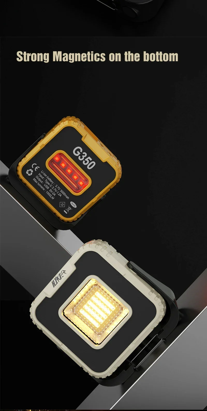 Description Picture 5 of itemPowerful LED Work Light 10000LM Rechargeable Magnetic Work Light 360° Rotation Outdoor Waterproof Mulitifunctional Camping Light