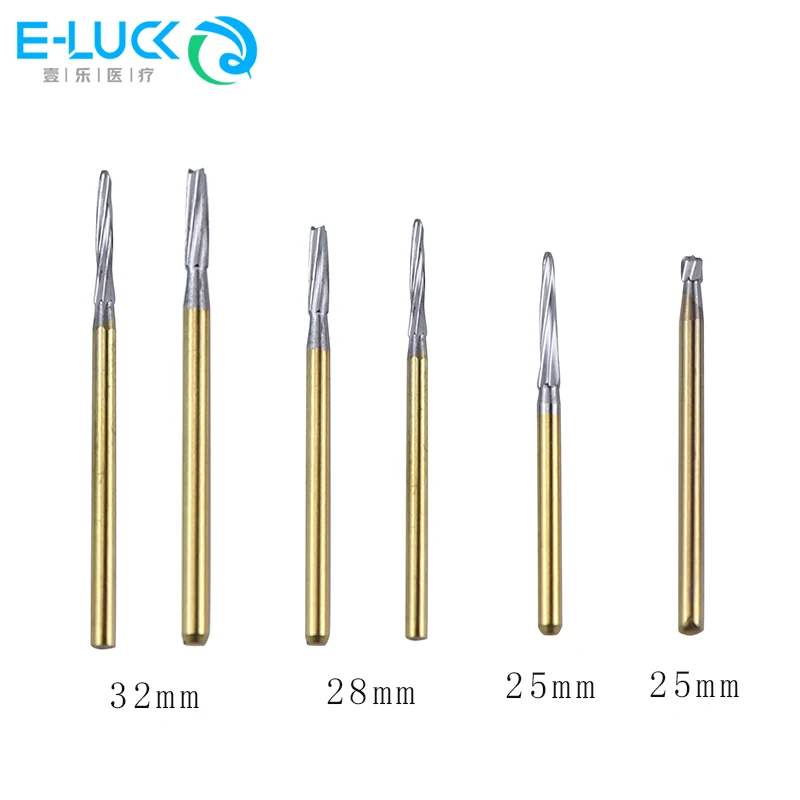 Dental Bur Tungsten Carbide Drill Crown Metal Cutting Burs for High Speed Handpiece Trimming Finishing