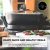 Electric Skillet with Glass Lid,Nonstick Scratch Resistant Ceramic Pan,Extra Deep with Removable Temperature Probe,12"x12",1400W 5