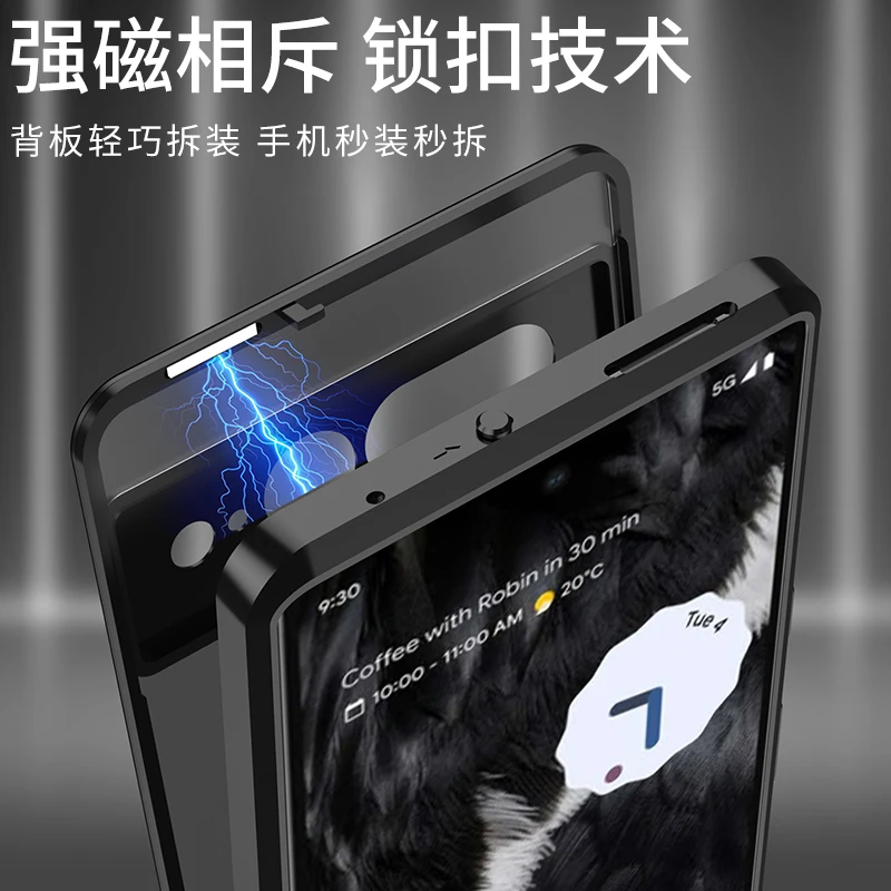 Premium Aluminum Alloy Case with Tempered Glass Camera Protection