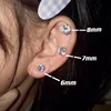 1 Pair White Magnetic Earrings Magnet Ear Clips Men Women Stud Earring Crystal Stone Stud Earring Clip No Piercing Jewelry Gift 6