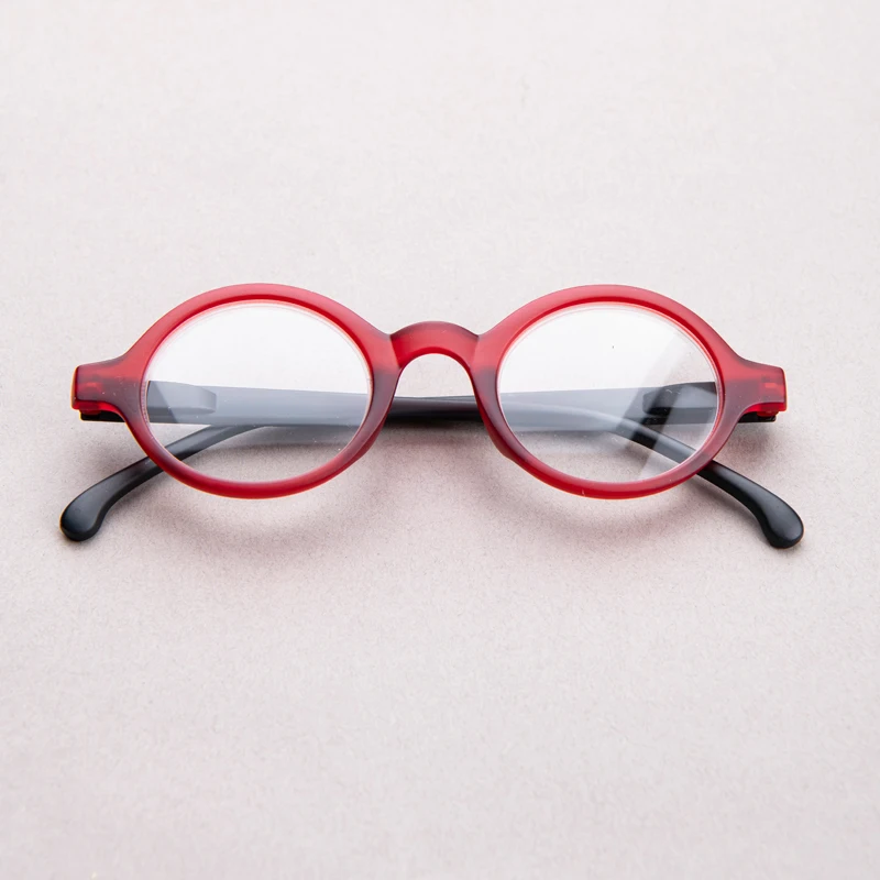 Men's Vintage Round Transparent Lens Reading Glasses