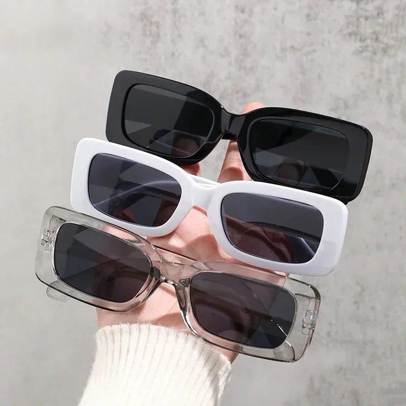 1pc-Unisex Plastic Fashion Square Frame Sunglasses