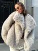 TRAF Metal Color Sequin Woven Jacket For Women Loose Stand Collar Long Sleeve Coat 2023 Autumn Winter Chic Female Outerwear 1