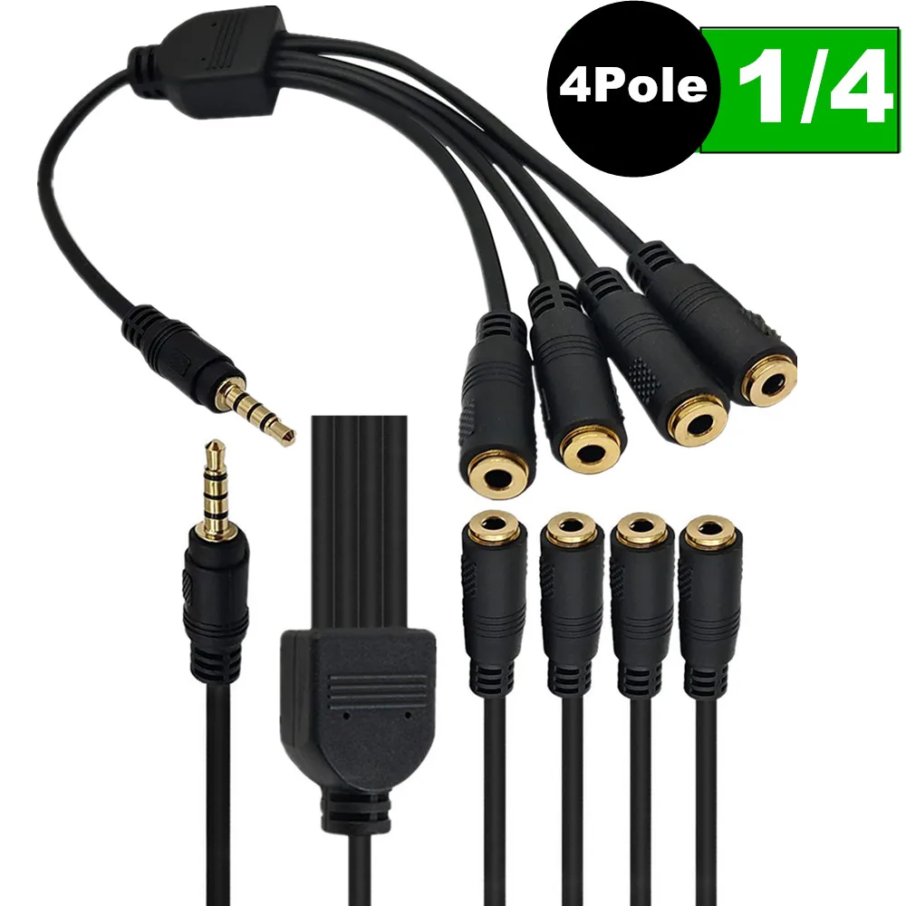 1/2/3/5 Pz 3.5mm Connettore Del Cavo Audio 2 3 4 Poli Mono Stereo Maschio Spina Femmina Jack Prolunga Cavo AUX Cuffie Riparazione Fai Da Te 30cm