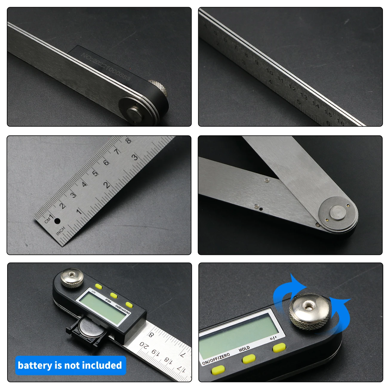 Digital Angle Protractor Shahe 0-200/300mm Digital Protractor Angle Ruler Electron Goniometer Angle Finder Meter Gauge Measuring Tools