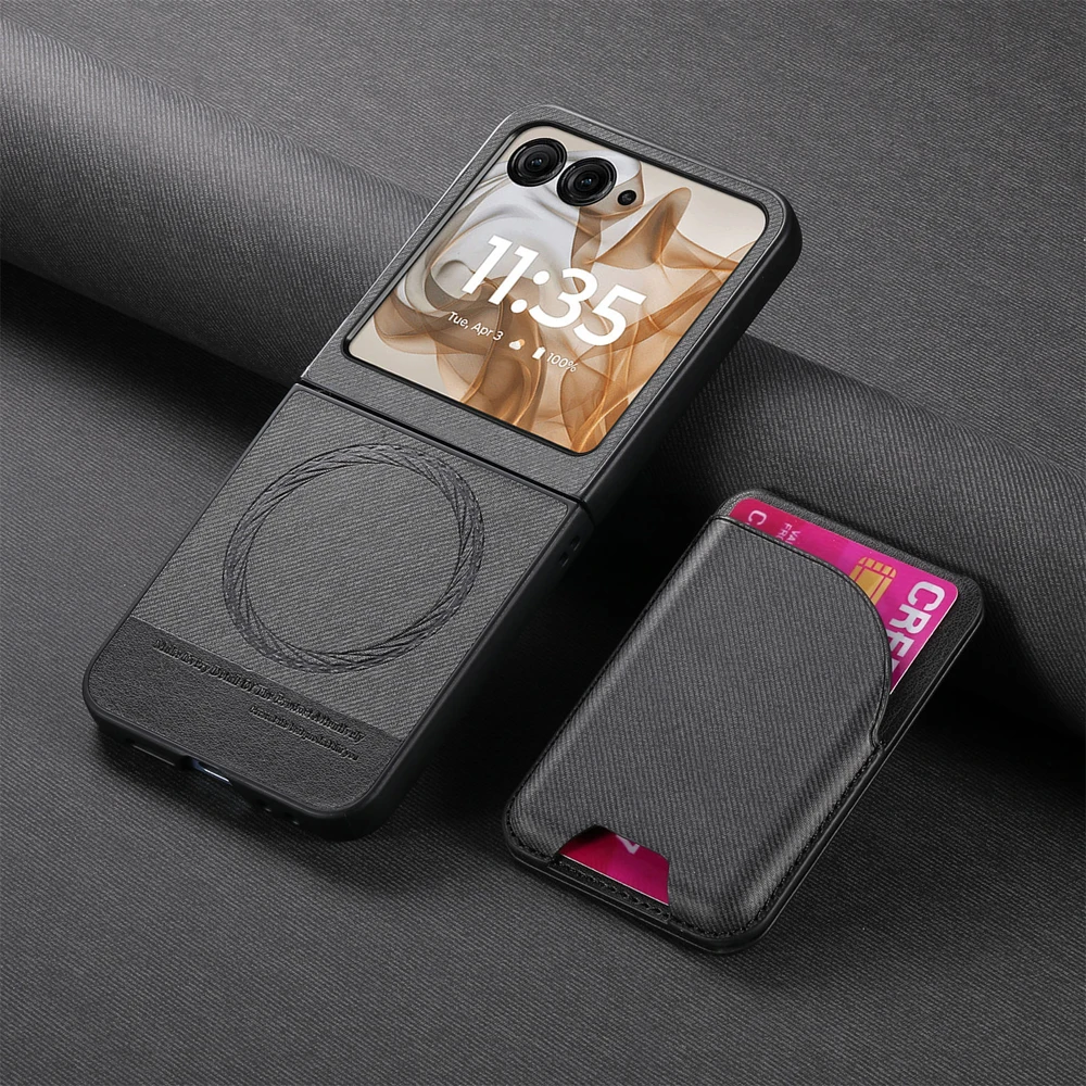 Magnetic 2-in-1 Leather Wallet Phone Case with Card Holder