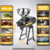 Electric Grain Mill Grinder Thickness Adjustable Corn Mill With Funnel 1500W 110V Dry Grain Milling Machine With Funnel For 2