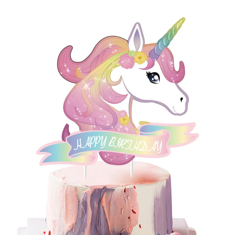 Gemischte Einhorn-Geschenktüten Papierbox Süßigkeiten-Keks-Verpackungstasche Kinder Mädchen Einhorn-Thema Geburtstagsparty Dekorationszubehör – Detail 33