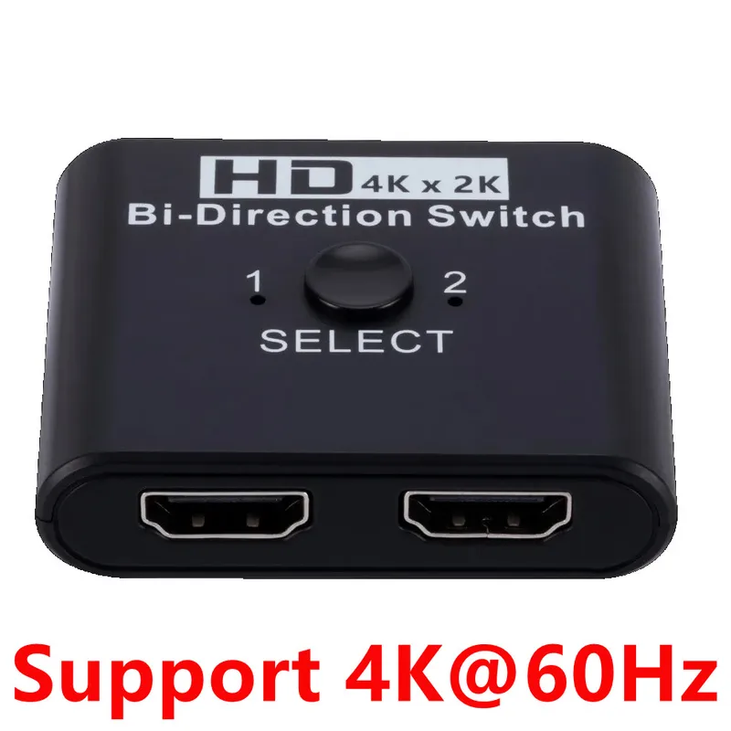 8K 60Hz HDMI Switch 4K 120Hz Bi-Direction 2 Ports HDMI Splitter Switch for Laptop PC Xbox PS3/4 TV Box to Monitor TV Projector
