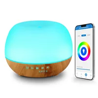 Smart WiFi 500ml Aromatherapy Essential Oil Diffuser Air Humidifier, Connect with Tuya, Alexa and Google Home with 7 LED Colors