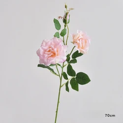 Luxurious Moisture Sensation Silk Rose for Elegant Home and Restaurant Decor (Champagne Pink)