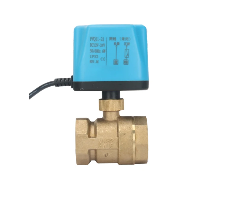 1/2" 3/4" 1" Normally Closed/Open Motorized Ball Valve 220V 12V 24V 2-Wire Brass Electric Ball Valve Replace Solenoid