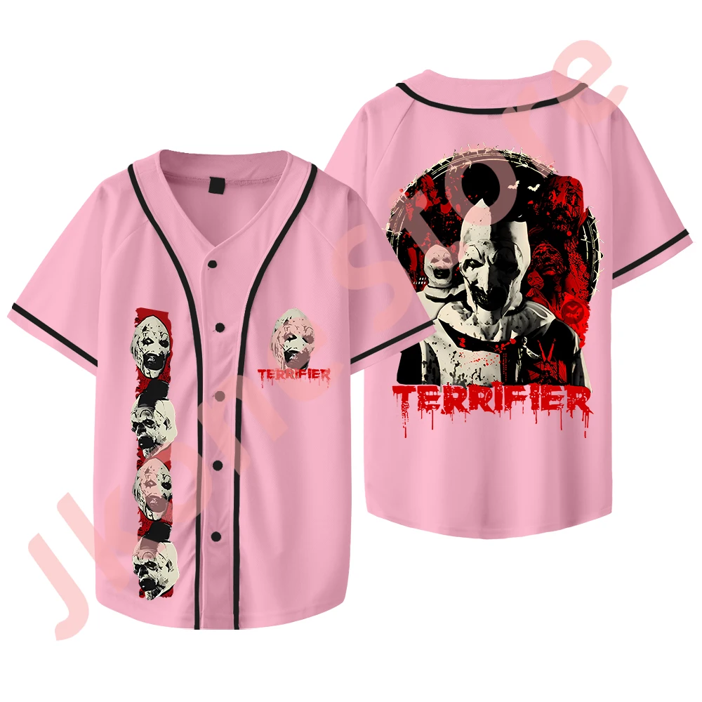 Terrifier Kill T-shirts Halloween Horror Movie Merch Baseball Jacket Cosplay Women Men Fashion Casual Short Sleeve 6