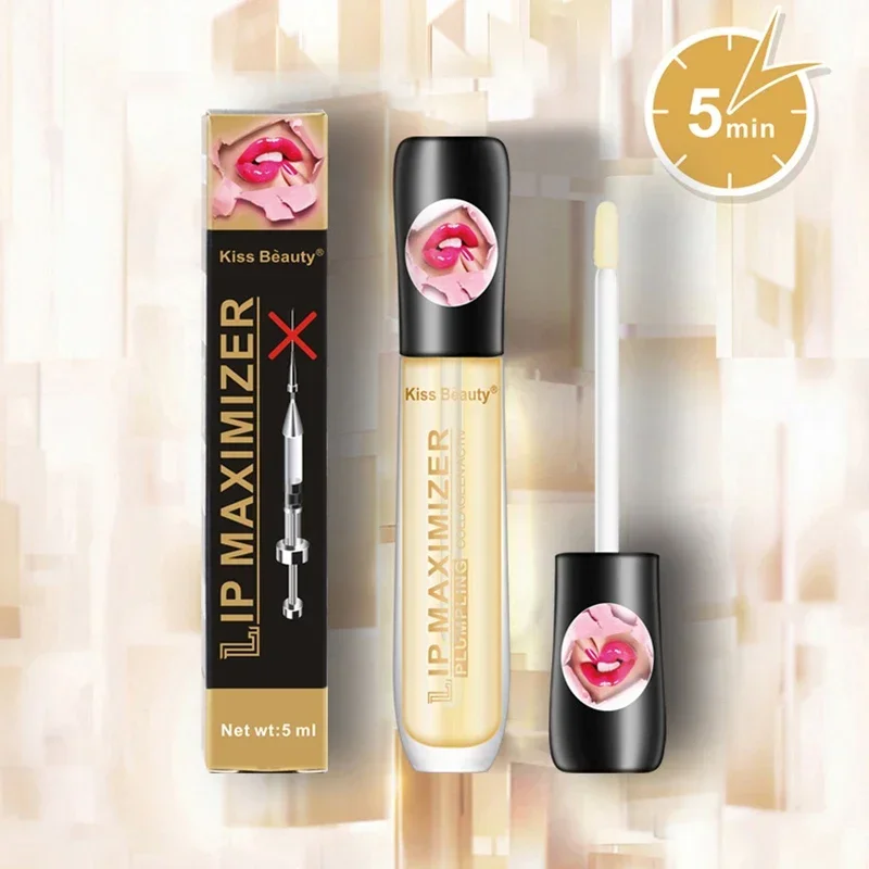 1/2PCS Transparent Lip Gloss Plumping Lip Oil Moisturizing Repairing Fine Line Reducer Brighten Enhance Serum for Care