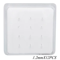 12pcs/pack 925 sterling silver Tiny 1.2mm nose studs pin piercing Ball Shape Nose ring piercing jewelry 1