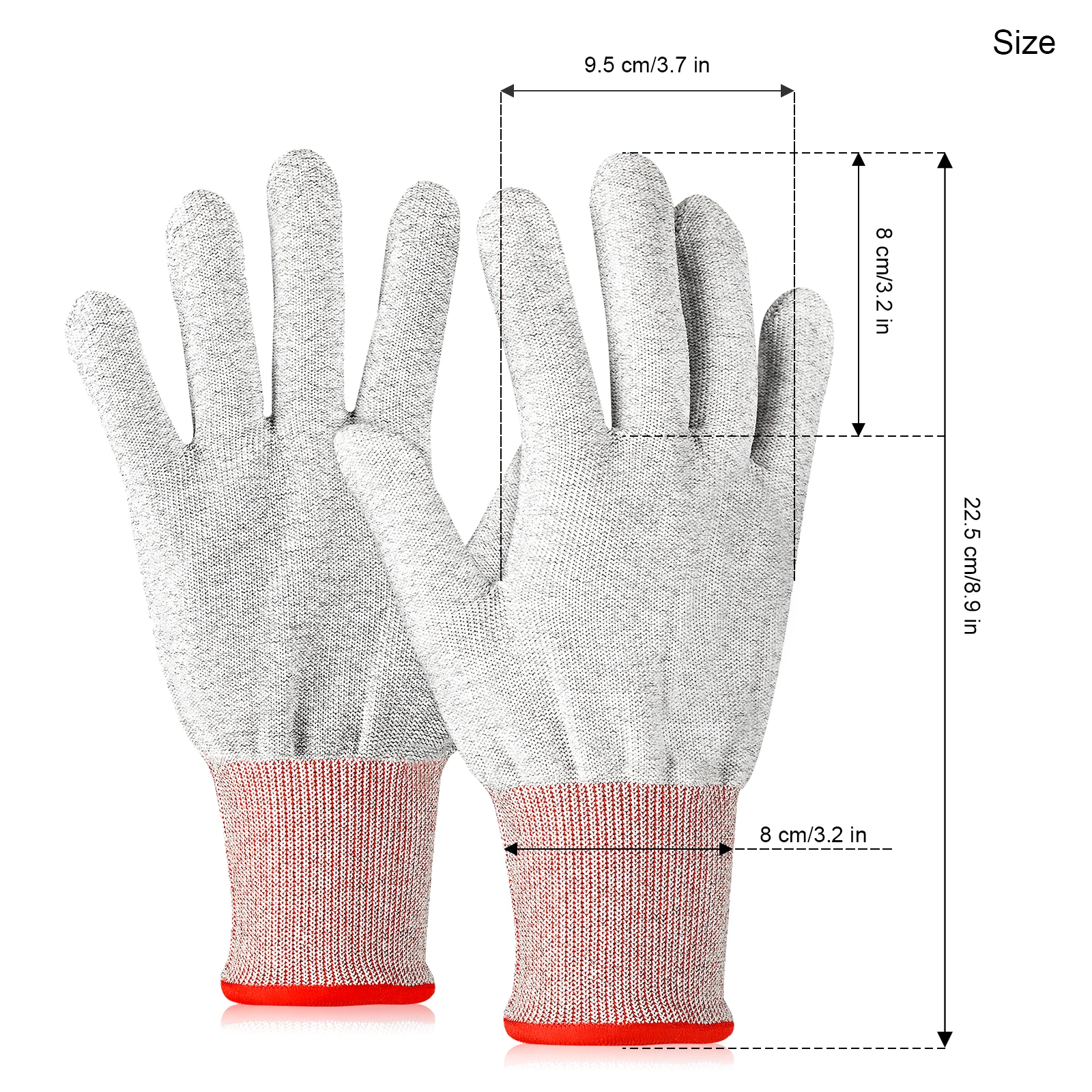 FOSHIO 2/6 Pairs of Carbon Fiber Work Gloves Anti-Cut Mitten Hand Protector Window Film Tinting Car Cleaning Vinyl Wrapping Tool