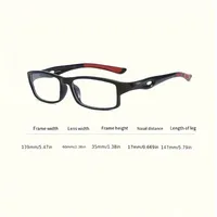 5 Pairs of New Unisex Sports Casual Fashionable Retro Square Frame Reading Glasses 6