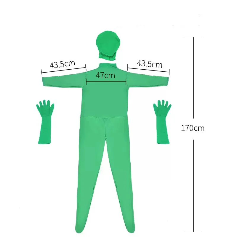 Green Screen Suit Chroma Key Cosplay Costumes For Tiktok Backdrop