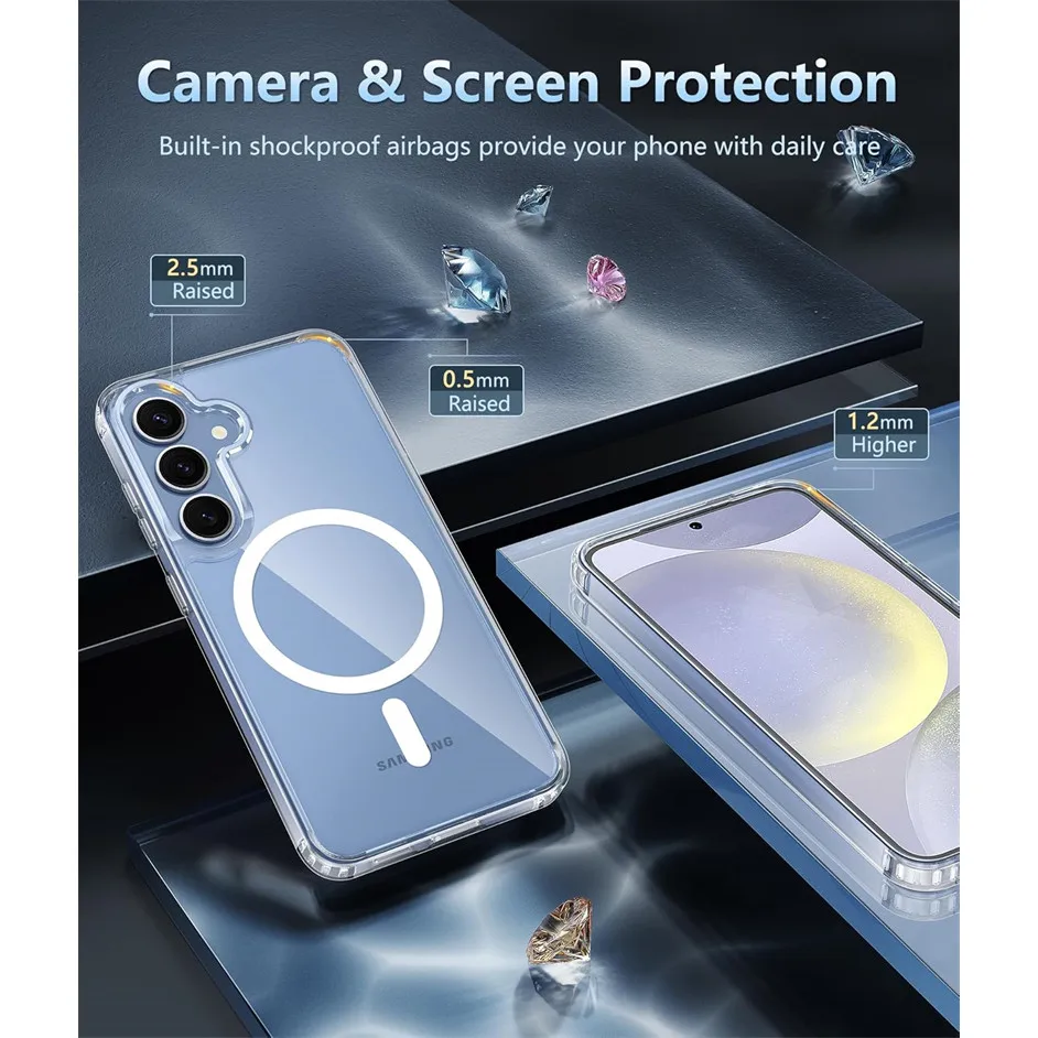 Luxe Transparent Magnetic Phone Case with Crystal Clarity