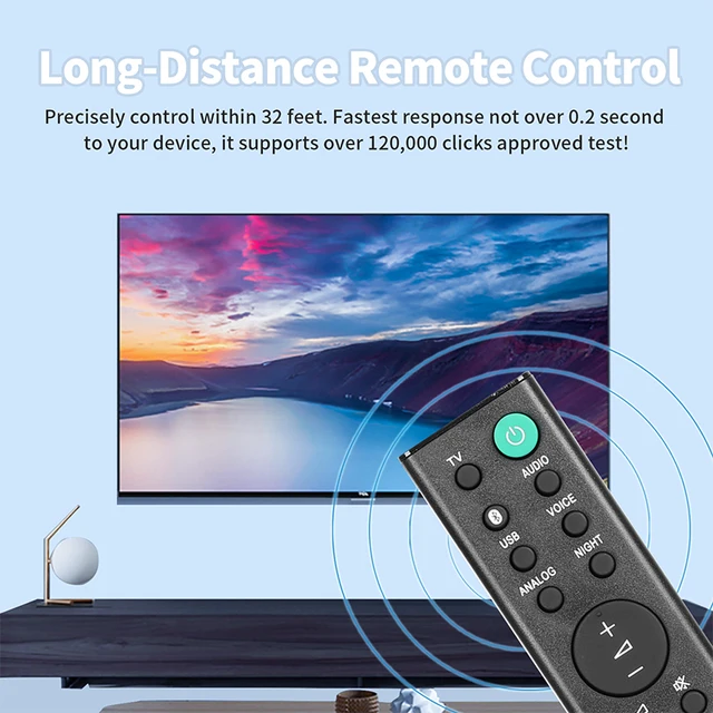 RMT-AH300U Télécommande de rechange pour barre de son Sony HT-CT290 HT-CT291 HTCT290 HTCT291 SA-CT290 SA-CT291