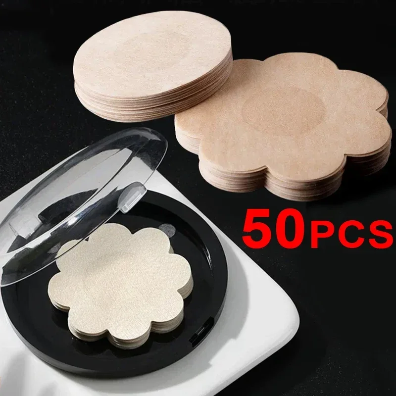 Non Woven Invisible Nipple Pasties Breast Lift Tape Overlays on Bra Stickers Chest One-off Nipple Covers Pads Accessories