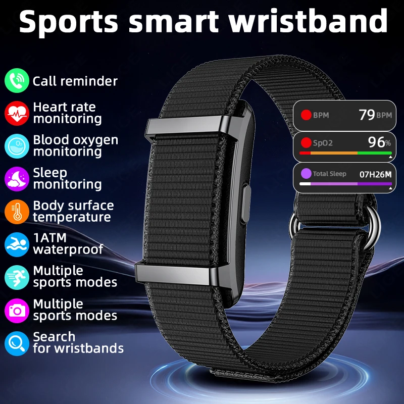 LIGE New No Screen Sports Smart Bracelet Watch Men Heart Rate Blood Pressure Monitor Pedometer Waterproof Smartwatch For Men