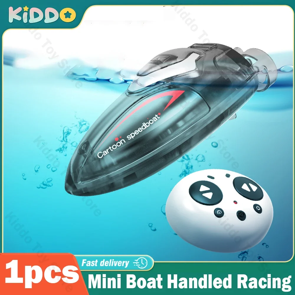 Mini Boat Remote Control Ship Racing Indoor Outdoor Kid Water Play Speed RC Boat Toy Educational Learning Study Toy Gifts 2