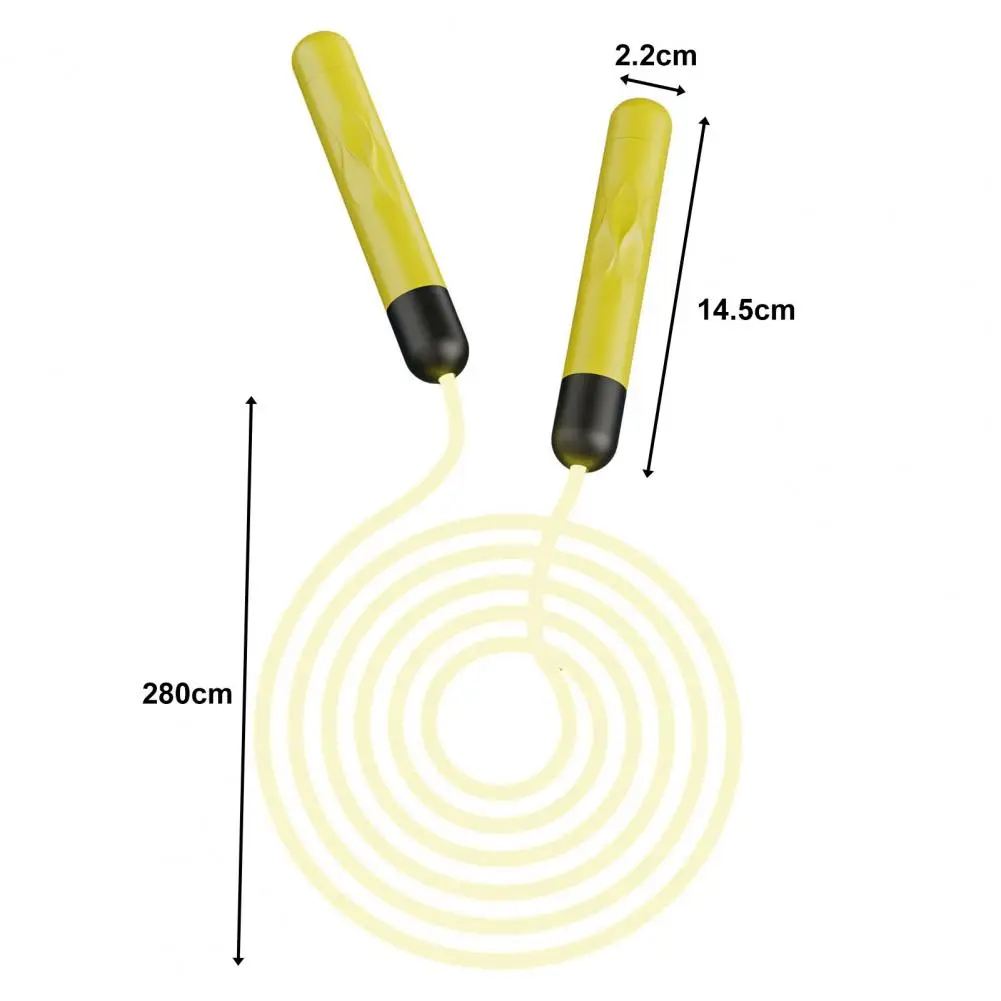 Glowing Jump Rope Adjustable Non-slip Handle Battery-operated with Light TPU LED Light Up Luminous Skipping