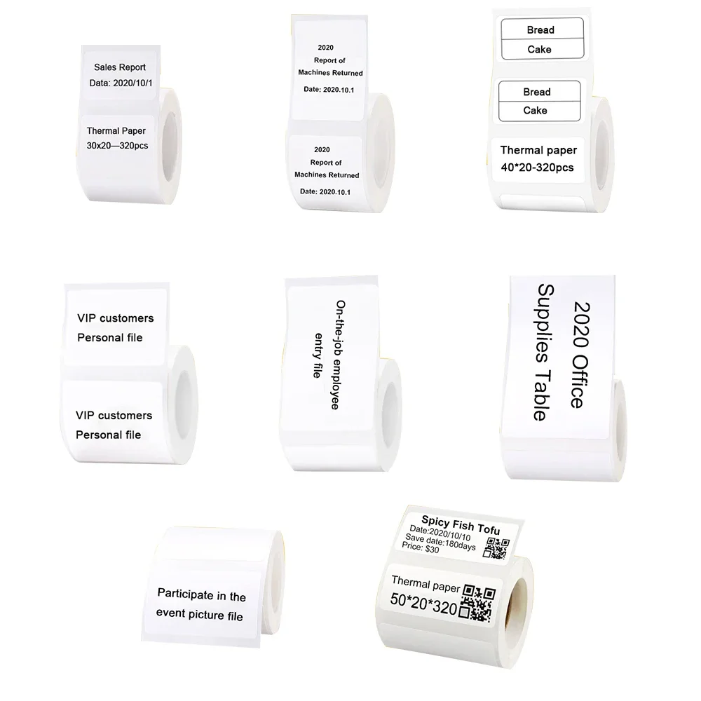 

Sticker Thermal Papers Small Label Roll For Niimbot B21 Sticky Waterproof Oilproof Scratchproof Food Pocket Printer Paper