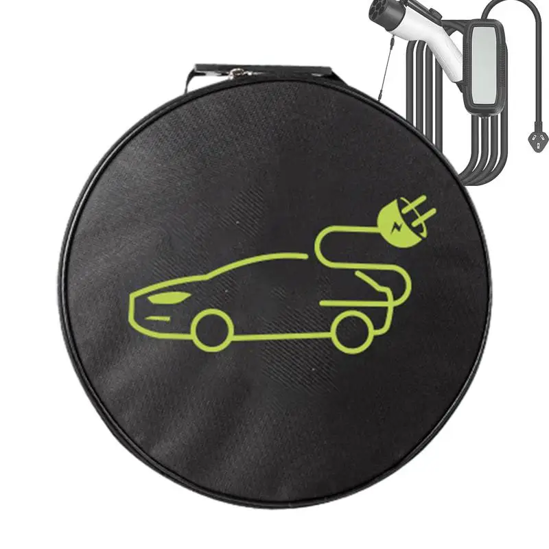 

Electric Vehicle Cable Bag Waterproof Car Jumper Cable Bag for Charging Automotive Interior Storage for Car Charging Cables Car