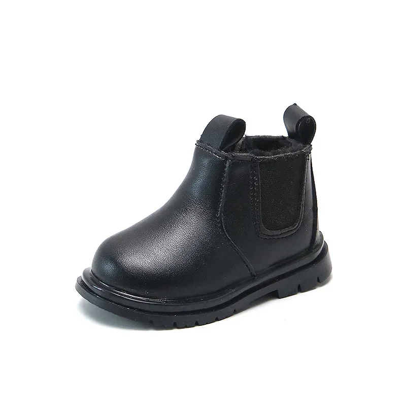 Baby Boots Snow Boots Vintage Children Fur Black White Pink Platform Girls Boys Keep Warm