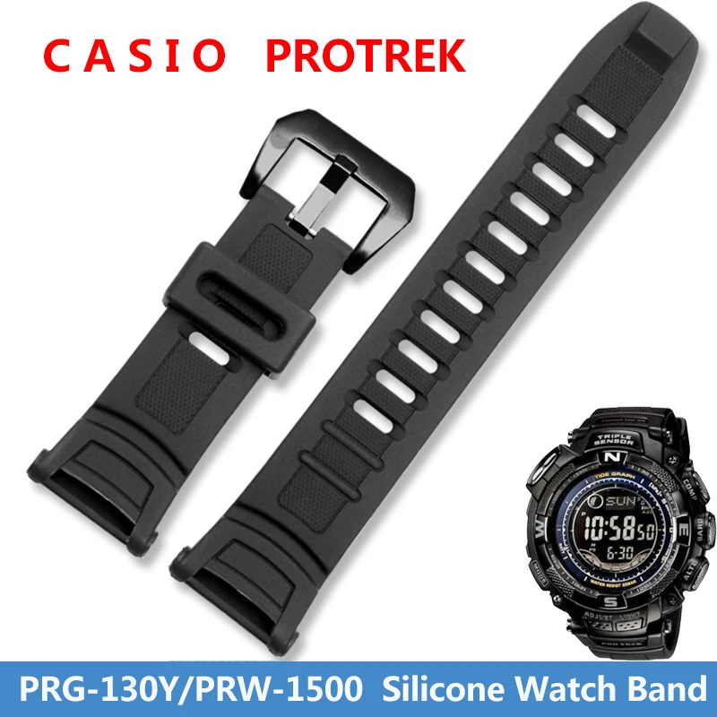 Bracciale In Gomma 26*18Mm Per Casio 3206 3135 Prg-130Y/Prw-1500 Cinturino Speciale Per Orologio Protrek Alpinismo Cinturini Accessori