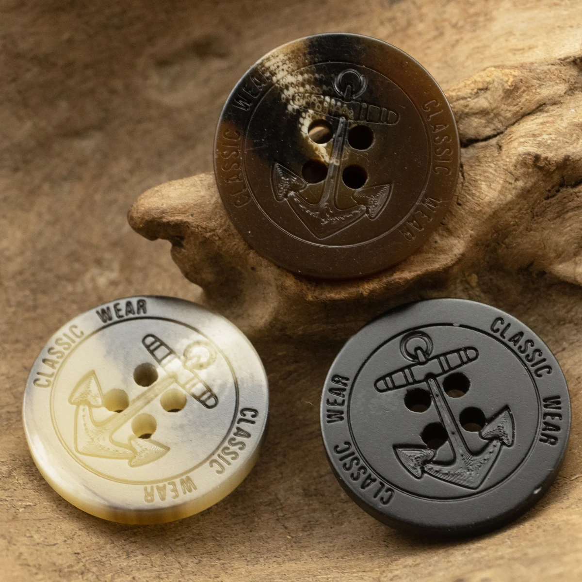 10pcs Original Classic Buttons Boat Anchor Fashion Wear Engraving Sea