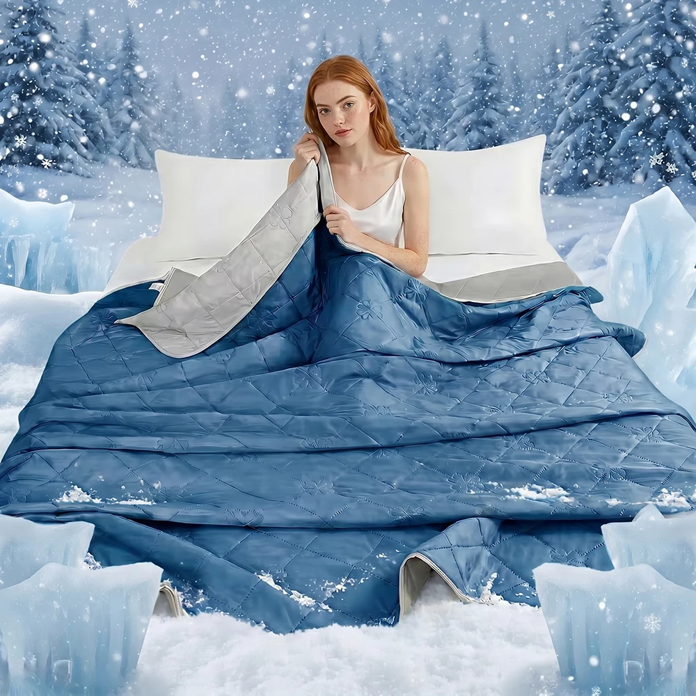 1PCS Solid Color Cooling Summer Quilt, Can Be Used in 4 Seasons, Soft And Skin-Friendly, Ultrasonic Printing Thin Quilt, Easy to Machine Wash, Suitable for Bedrooms, Living Rooms, Sofas, Guest Rooms, Offices And Other Scenarios, view 7