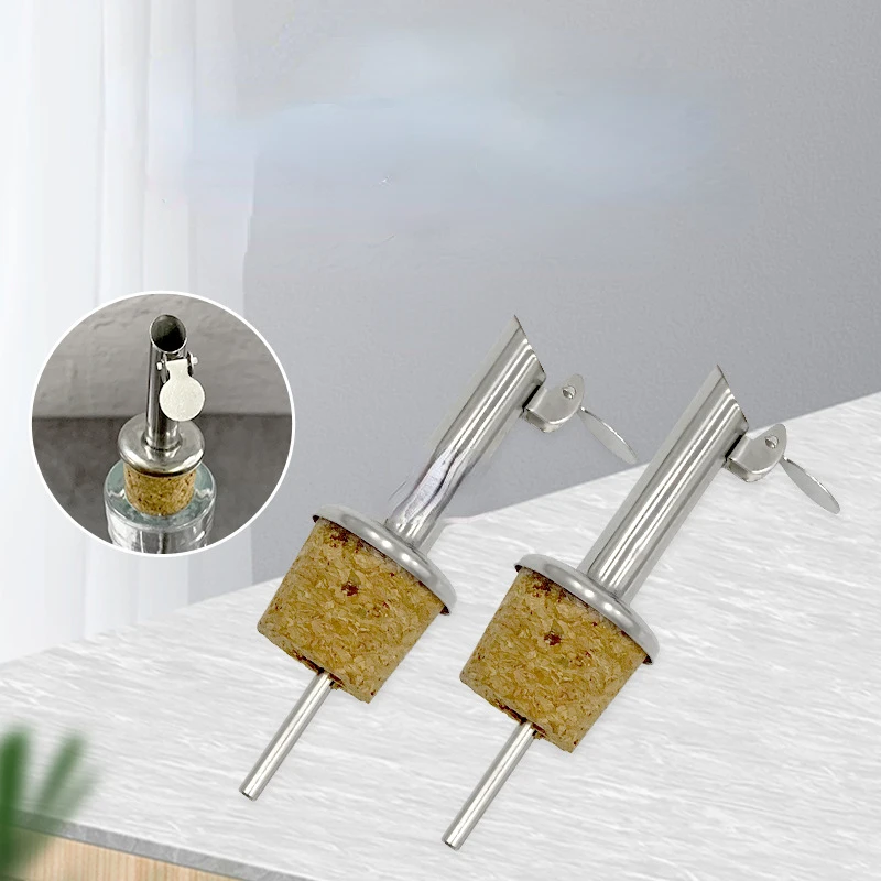 1pcPourerBottleStopperSpoutPourersStainlessSteelBottlesVinegarTaperedOilDispenser