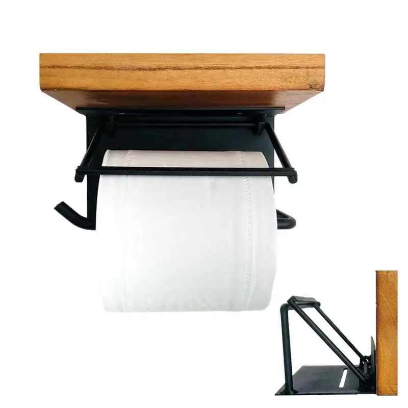 

Кухонный держатель для бумаги, многофункциональный железный и деревянный держатель для полотенец, простая установка, для кухни