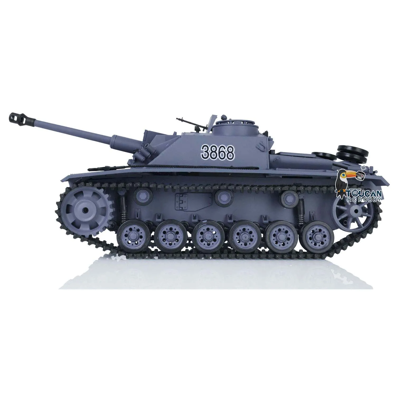 1/16 Scale 2.4G Heng Long 7.0 Plastic German Stug III RTR RC Tank Model BB Shooting  Toys for Boys 3868 TH17419-SMT5 4