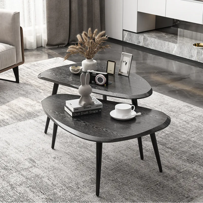 

Sophisticated Sipping Light Luxury Coffee Tables Solid Frame Casual Side Table Creative Heterosexual Low Tables for Living Room