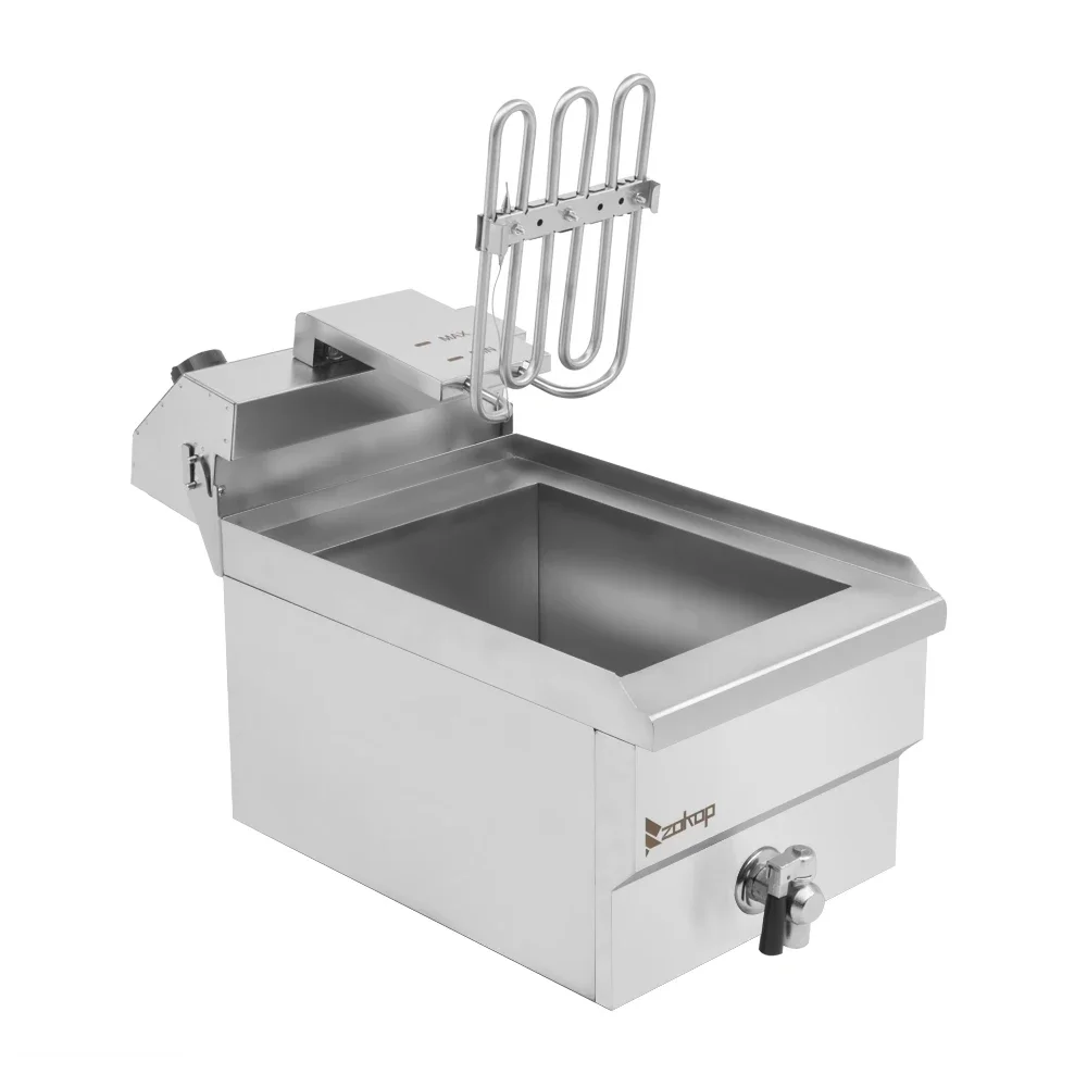EH101V 8.5QT/8L Total Capacity 12.5qt/11.8l Stainless Steel Faucet Single Tank Deep Fryer 1700W Max 5