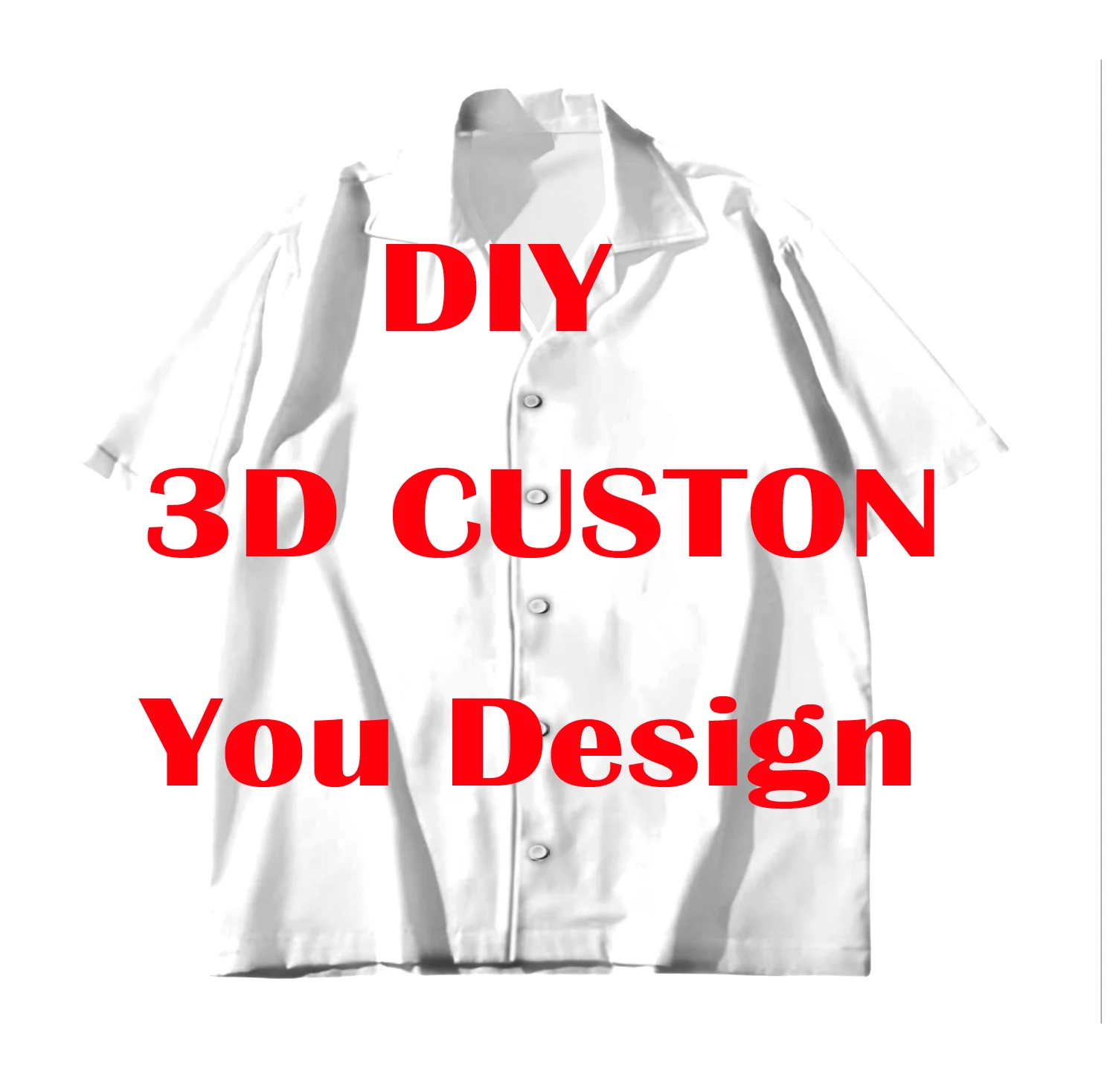 MCDV DIY Personalized Design pattern 3D All Over Printed Men's For Women Spread-Collar Hawaii Shirt Casual short sleeve shirt chef pattern apron cook apron personalized name apron 3d all over printed apron