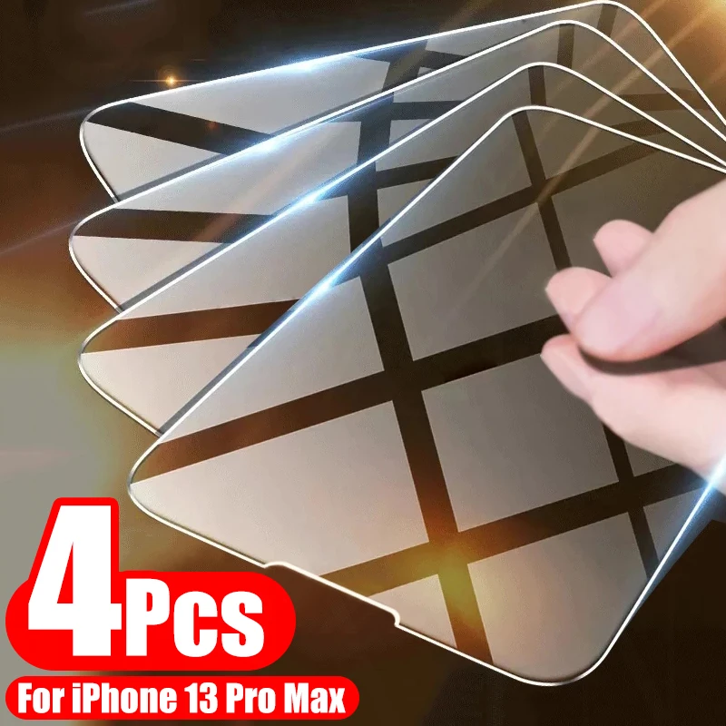 4 шт. закаленное стекло для iPhone 11 12 13 Pro XR X XS Max Защита экрана Mini 7 8 6 6S Plus SE |